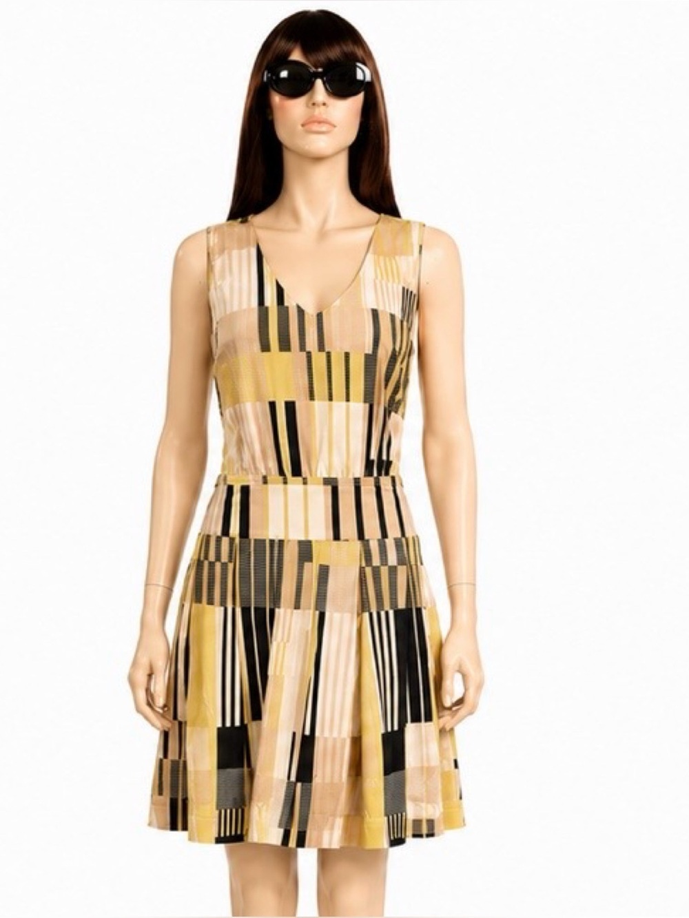 Maeve by Anthropologie "Otta" Multi-Color Silk Blend Dress Size 8